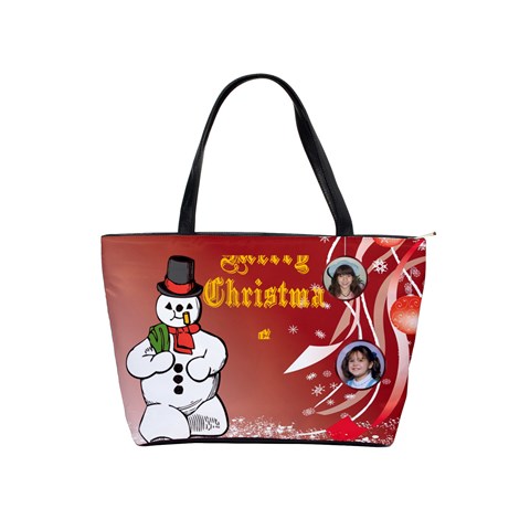 Snowman Merry Christmas Shoulder Bag By Kim Blair Front