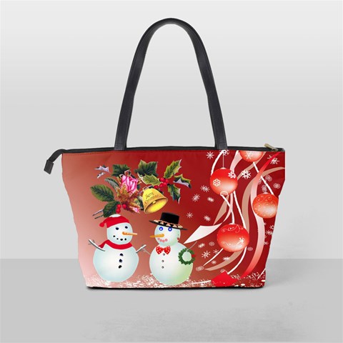 Snowman Merry Christmas Shoulder Bag By Kim Blair Back