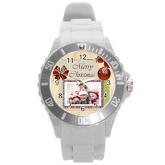 merry christmas - Round Plastic Sport Watch (L)