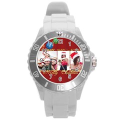 merry christmas - Round Plastic Sport Watch (L)