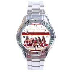 merry christmas - Stainless Steel Analogue Watch