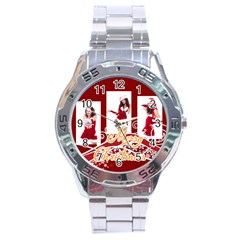 merry christmas - Stainless Steel Analogue Watch