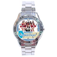 merry christmas - Stainless Steel Analogue Watch