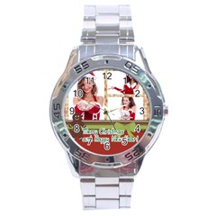 merry christmas - Stainless Steel Analogue Watch merry christmas - Stainless Steel Analogue Watch