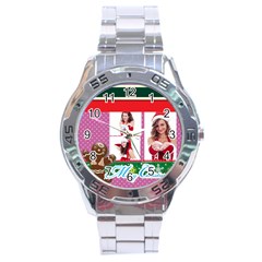 merry christmas - Stainless Steel Analogue Watch