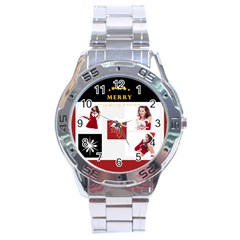 merry christmas - Stainless Steel Analogue Watch