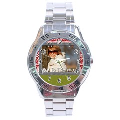 merry christmas - Stainless Steel Analogue Watch