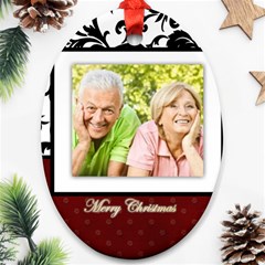 merry christmas, happy new year - Ornament (Oval)