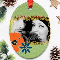 merry christmas, happy new year - Ornament (Oval)