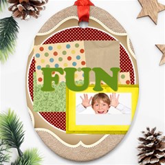 merry christmas, happy new year - Ornament (Oval)