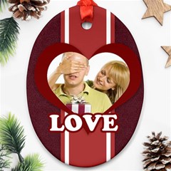 merry christmas, happy new year - Ornament (Oval)