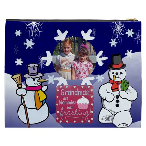 Snowmen Cosmetic Bag (xxxl) 2 Sides By Kim Blair Back