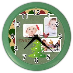 merry christmas - Color Wall Clock