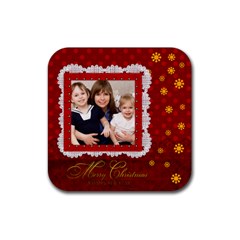merry christmas - Rubber Coaster (Square)