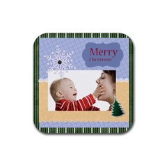 merry christmas - Rubber Coaster (Square)