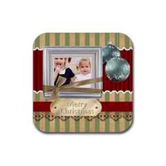 merry christmas - Rubber Coaster (Square)