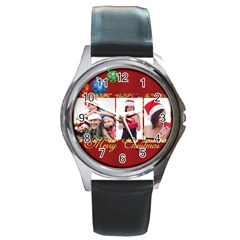 merry christmas - Round Metal Watch