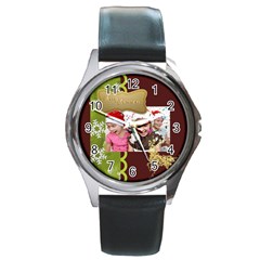 merry christmas - Round Metal Watch