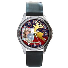 merry christmas - Round Metal Watch