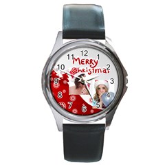 merry christmas - Round Metal Watch