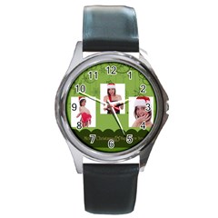 merry christmas - Round Metal Watch