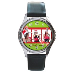 merry christmas - Round Metal Watch