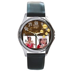 merry christmas - Round Metal Watch