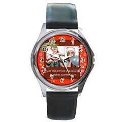 merry christmas - Round Metal Watch