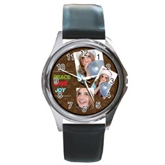 merry christmas - Round Metal Watch