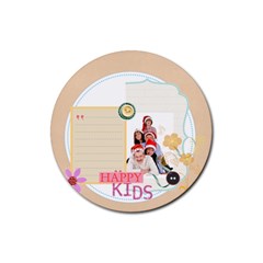 merry christmas - Rubber Coaster (Round) merry christmas - Rubber Coaster (Round)