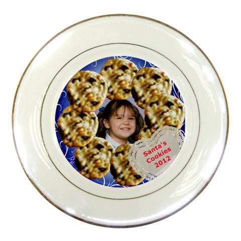Cookies For Santa Porcelian Plate By Kim Blair Front