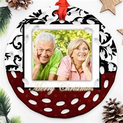 merry christmas - Round Filigree Ornament (Two Sides) merry christmas - Round Filigree Ornament (Two Sides)
