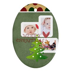 merry christmas - Ornament (Oval)