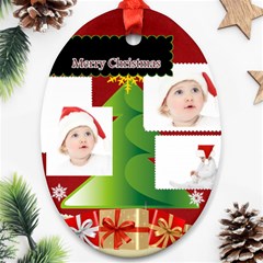 merry christmas - Ornament (Oval)