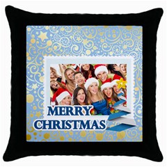 merry christmas - Throw Pillow Case (Black)