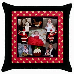 Heart Felt Christmas cushion - Throw Pillow Case (Black)