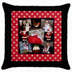 Heart Felt Christmas cushion - Throw Pillow Case (Black)