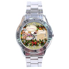 merry christmas - Stainless Steel Analogue Watch