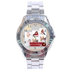 merry christmas - Stainless Steel Analogue Watch