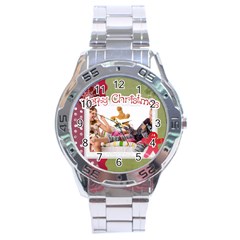 merry christmas - Stainless Steel Analogue Watch