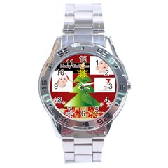 merry christmas - Stainless Steel Analogue Watch