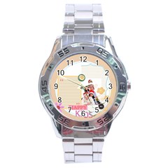 merry christmas - Stainless Steel Analogue Watch