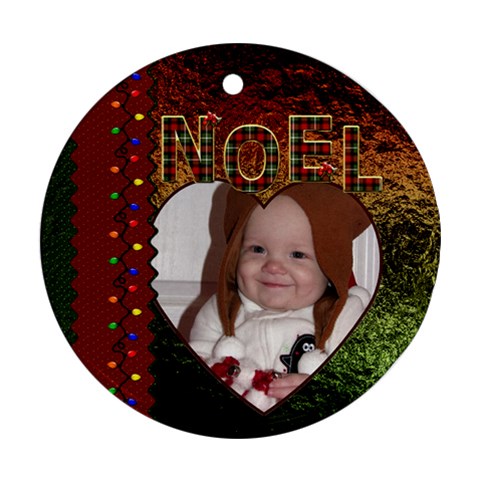 Noel Round Ornament (2 Sided) By Lil Front