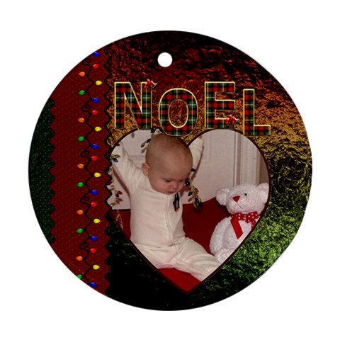 Noel Round Ornament (2 Sided) By Lil Back