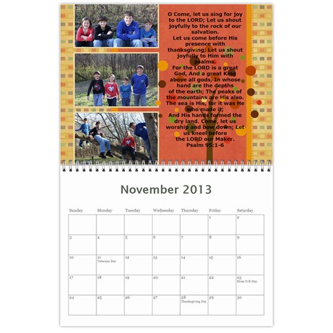 2013 Calendar By Bridget Nov 2013