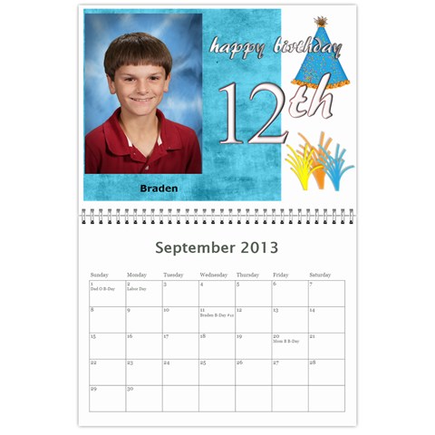2013 Calendar By Bridget Sep 2013