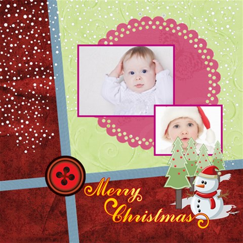 Merry Christmas By Betty 8 x8  Scrapbook Page - 1