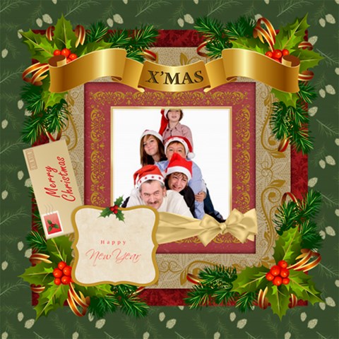 Merry Christmas By Betty 8 x8  Scrapbook Page - 1