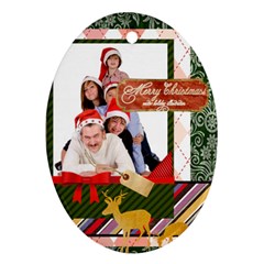 merry christmas - Ornament (Oval)