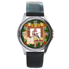 merry christmas - Round Metal Watch